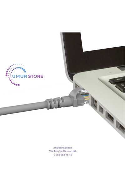 Genel Markalar 30 Metre Cat6 Network-Ağ-Ethernet Kablosu Gri