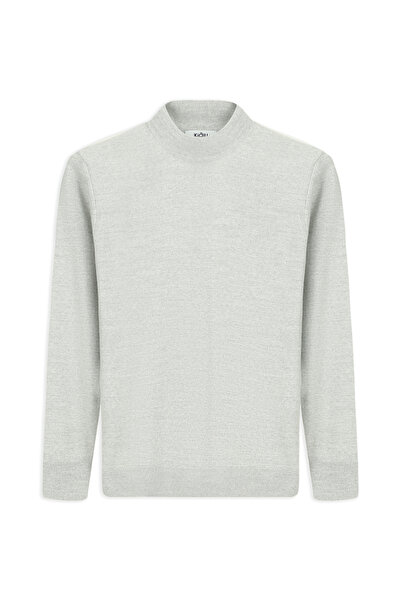 Kiğılı Pulover din lână cu jumătate de gât înalt, cu croială normală basic di...