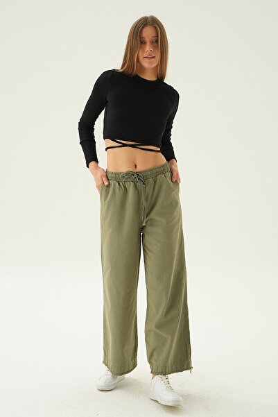 Rays Χακί Φαρδιά μπατζάκια Παντελόνι 4760