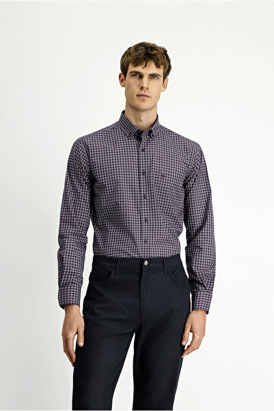 Kiğılı Cămașă din bumbac cu mânecă lungă, cu croială obișnuită, în carouri, c...