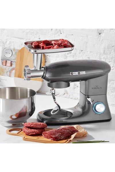 Karaca Kıyma Çekme Hamur Yoğurma 1900W Güç Geniş Hacimli Mutfak Şefi - Çeyizl...