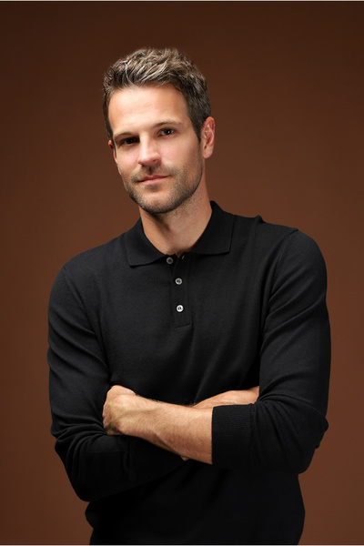 Kiğılı Pulover din tricot din bumbac și cașmir, cu gât polo