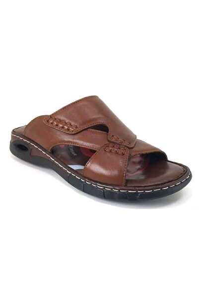 Forelli 40501 Günlük Anatomik Deri Erkek Terlik-Taba