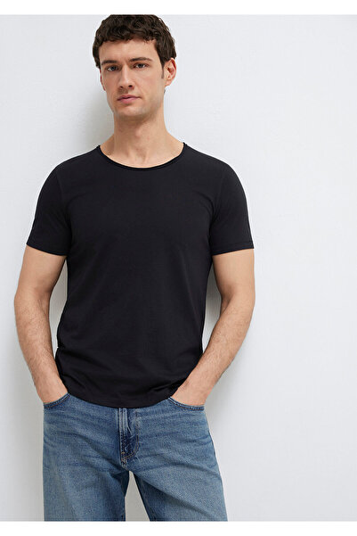 Mavi Μαύρο εφαρμοστό μπλουζάκι - Λεπτομερής γιακάς, Εφαρμοσμένη κοπή064019-20933