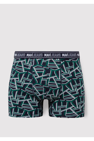 Mavi Baskılı Lacivert Boxer 0911065-83077