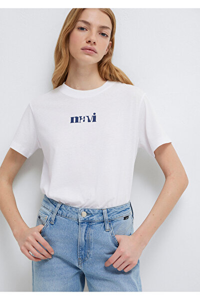 Mavi Potištěné bílé tričko Regular Fit / Regular Fit1612241-620