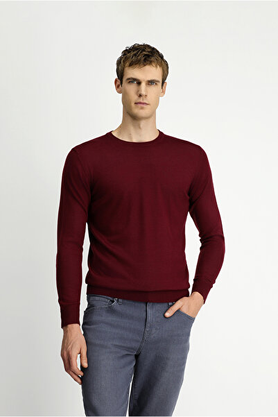 Kiğılı سترة تريكو من الصوف بقصة عادية وياقة دائرية