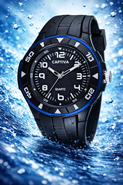 captiva Analog 30 Mt Suya Dayanıklı Silikon Kordonlu Çoçuk Kol Saati Yeni Mod...