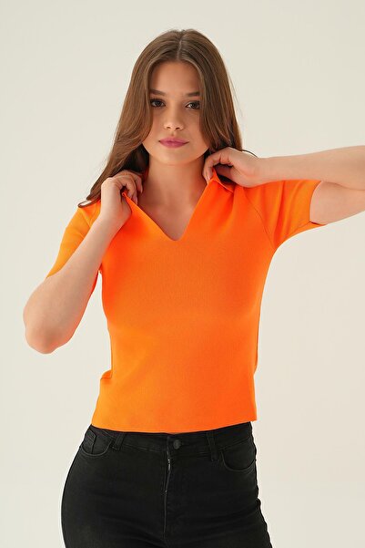 Rays Tricou portocaliu cu guler polo 1905