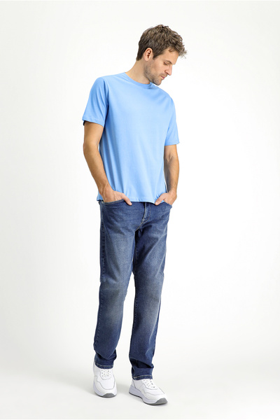 Kiğılı تي شيرت برقبة دائرية وقصة عادية مصنوع من القطن بنسبة 100%