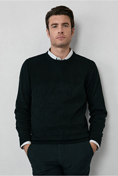 Kiğılı طاقم الرقبة العادية تناسب سترة تريكو منقوشة