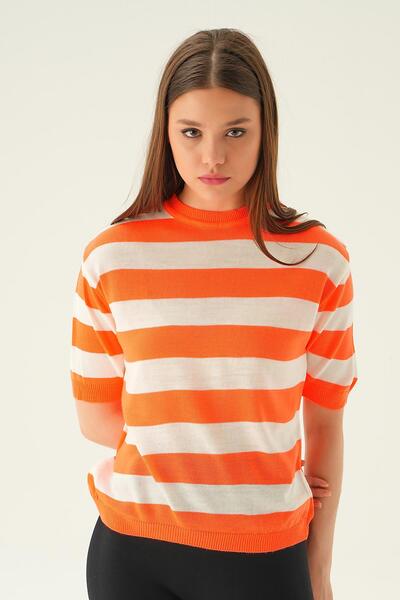 Rays Tricou portocaliu gros cu dungi 1461