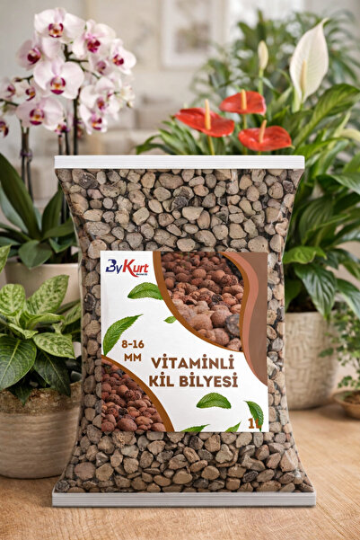 ByKurt 8-16mm Vitaminli Kil Bilyesi 1L Yüksek Su Tutma Drenaj ve Köklendirme ...