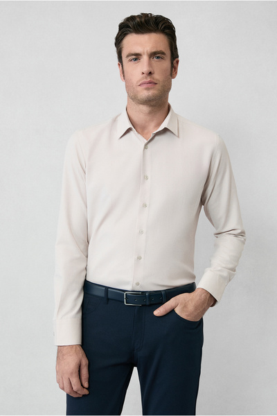 Kiğılı Uzun Kol Regular Fit Düğmeli Yaka Pamuklu Kolay Ütülenebilir Oxford 4 ...