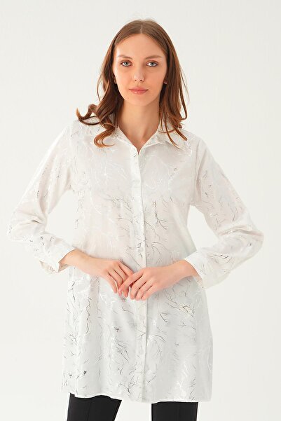 Rays White Patterned Casual Tunic 4233A