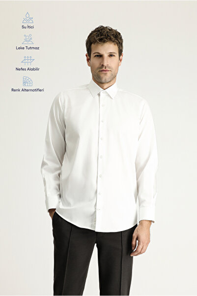 Kiğılı Cămașă din bumbac cu mânecă lungă, clasică, Nano Care, rezistentă la a...