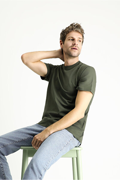 Kiğılı طاقم الرقبة العادية تناسب جيرسي واحد القطن تي شيرت