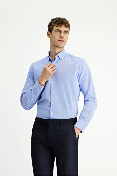 Kiğılı Cămașă Oxford cu mânecă lungă, cu model, din bumbac, cu nasturi