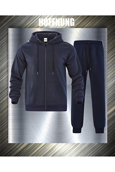 HOFFNUNG Νέα γκρι υπερμεγέθη αθλητικά ρούχα - Full Hoodie, Blank Logo