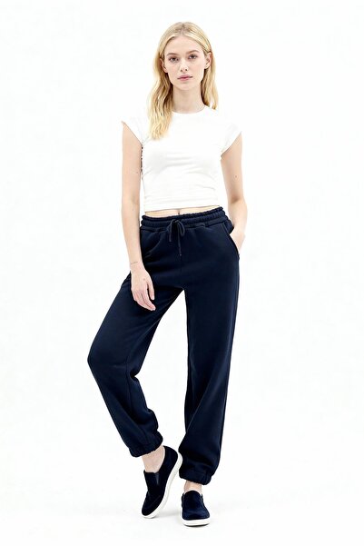 Rays 9151M Pantaloni de trening cu buzunare elastice, bleumarin