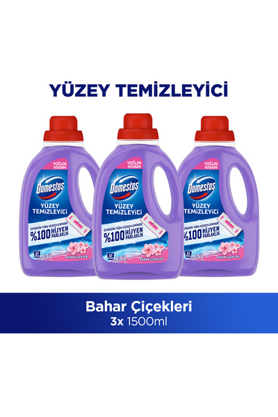 Domestos Yüzey Temizleyici Bahar Çiçekleri 1500 MLx3