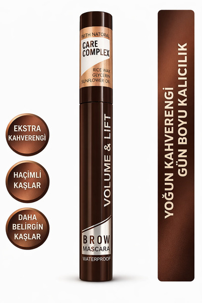 Masdala Egar Brown Mascara Volume & Lift Water-Resistant Volumizing Natural L...