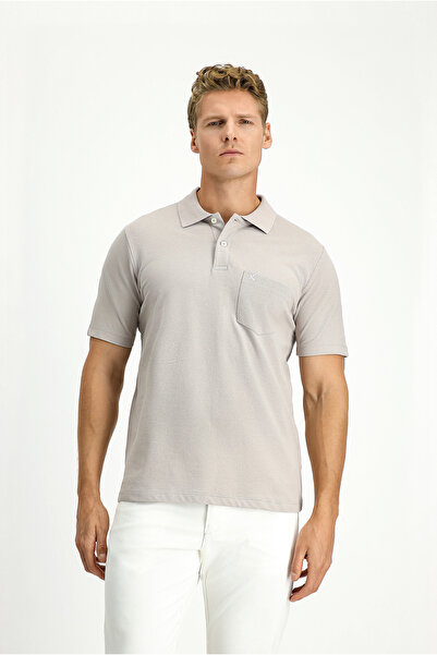 Kiğılı Tricou cu guler polo, cu croiala normala, cu buzunare, brodat bumbac 100%