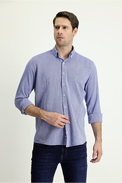 Kiğılı Довгий рукав, облягаючий крій, вузький крій, бавовняна сорочка зі ґудз...