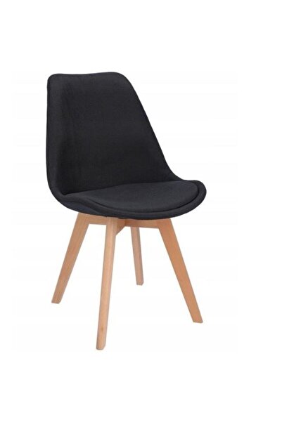 jumi Scaun bucatarie/living, stofa, lemn, negru, 49x55x82 cm, Alta