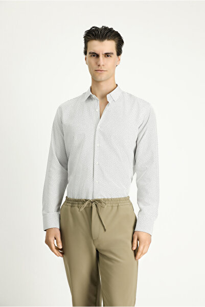 Kiğılı Cămașă cu mânecă lungă, slim fit, din bumbac în dungi, ușor de călcat,...