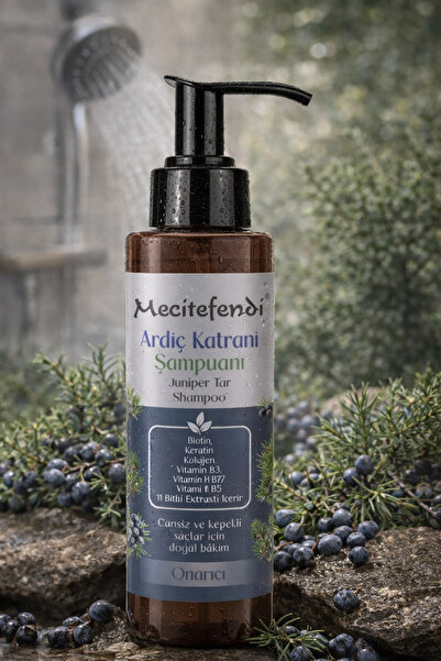Mecitefendi Ardıç Katranı Şampuanı 150 ml (Biotin, Keratin ve Kolajen İçerikli)