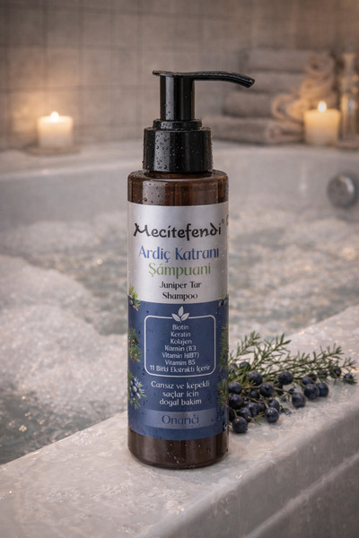 Mecitefendi Ardıç Katranı Şampuanı 150 ml (Biotin, Keratin ve Kolajen İçerikli)