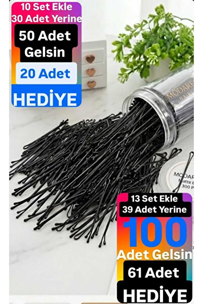 modares Kadın Siyah Tel Toka 3 Adet (Toplam Adet Tek Pakettedir)