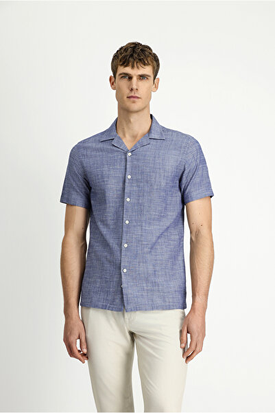 Kiğılı Short Sleeve Regular Fit Patterned Sports Cotton Shirt