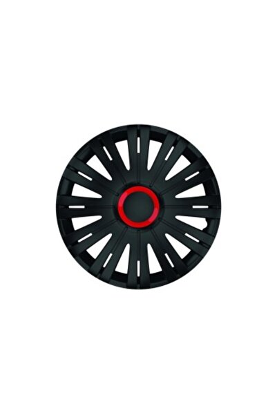 Xenon Bright Set capace roți negre de 15` cu inel activ roșu (4 buc.)