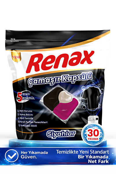 RENAX ÇAMAŞIR KAPSÜLÜ 30 YIKAMA 5 FAKTÖR SİYAHLAR