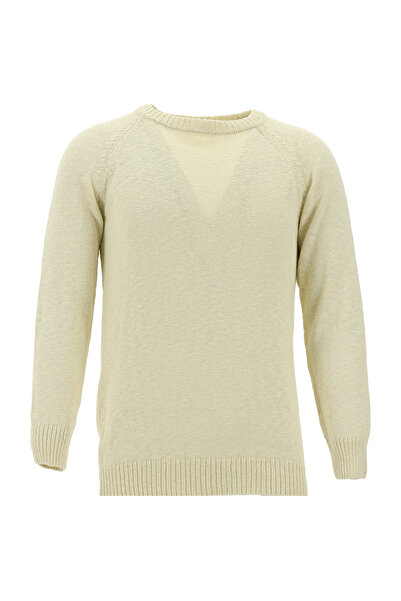 Kiğılı Bisiklet Yaka Slim Fit Dar Kesim Pamuk Triko Kazak