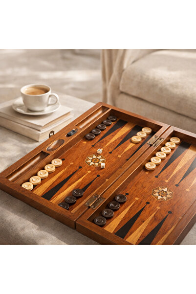 Helena Wood Art Pure Küçük Boy Tavla / Mazel - Gül