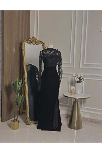 vanus fashion 6796 -فستان سهرة مخملي