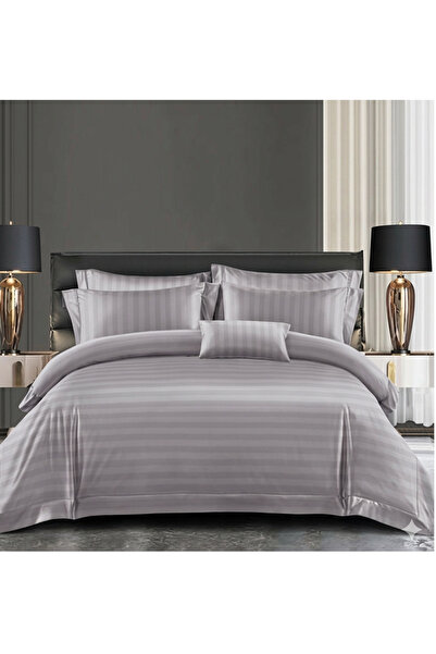 Truva Grup Set Lenjerie de Pat 6 Piese – Damasc Finetat Deluxe – Pat Dublu – ...