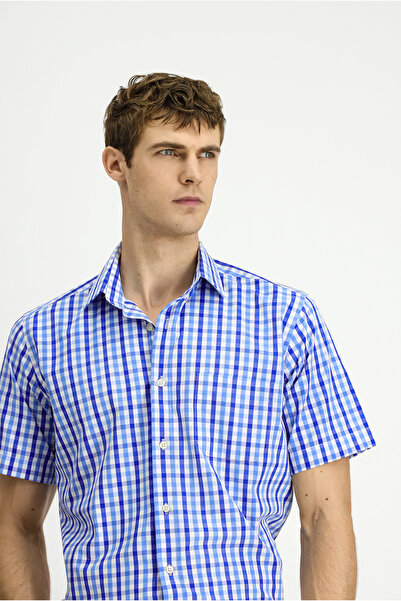 Kiğılı Κοντομάνικο καρό βαμβακερό πουκάμισο με κανονική εφαρμογή