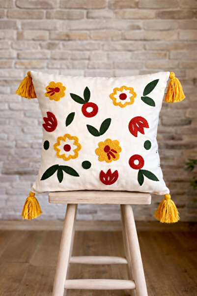 SWITA غطاء وسادة بتصميم خاص مزخرف ومطرز من Punch (معطف)