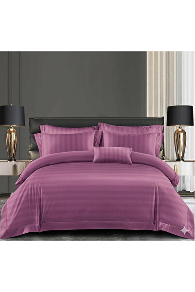 Truva Grup Set Lenjerie de Pat 6 Piese – Damasc Finetat Deluxe – Pat Dublu – ...