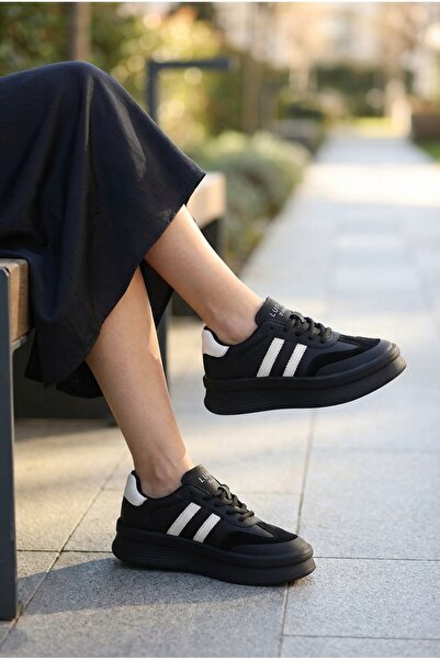 Lufian 122230019 Chrıstına Sneaker Unisex Deri Spor Ayakkabı Siyah