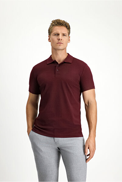 Kiğılı تي شيرت بولو قطني بقصة ضيقة وياقة بولو