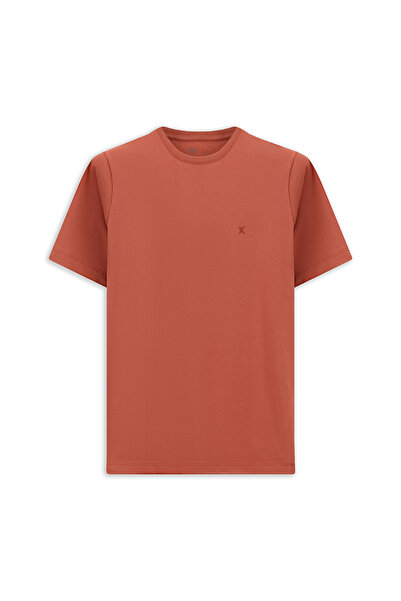 Kiğılı Crew Neck Slim Fit Slim Fit Single Jersey Cotton T-Shirt