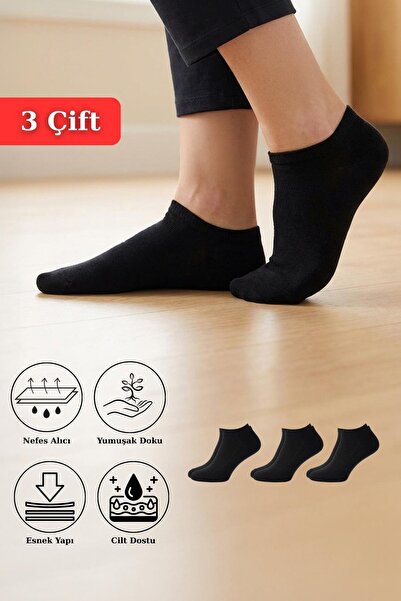 Rays Μαύρες κάλτσες μονόχρωμες 3 τεμαχίων TCR-1052