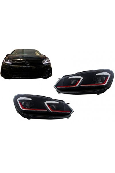 tuningset Προβολείς LED κατάλληλοι για VW Golf 6 VI 2008-2013 με εμφάνιση Fac...