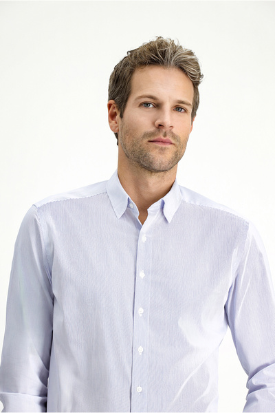 Kiğılı Cămașă clasică cu dungi din bumbac, cu mânecă lungă, slim fit