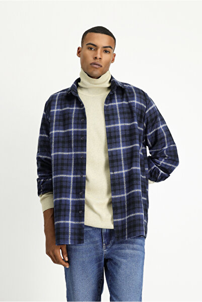 Kiğılı Long Sleeve Regular Fit Shacket Lumberjack Plaid Cotton Shirt